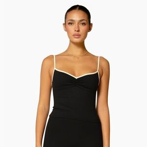 437 The Ballet Tank in Black Creme